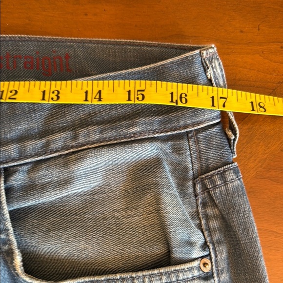 7 For All Mankind Blue Straight Leg Jeans Versatile Style - Picture 12 of 16